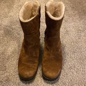 Ugg Boots Sherpa Lined w Heel Size 8